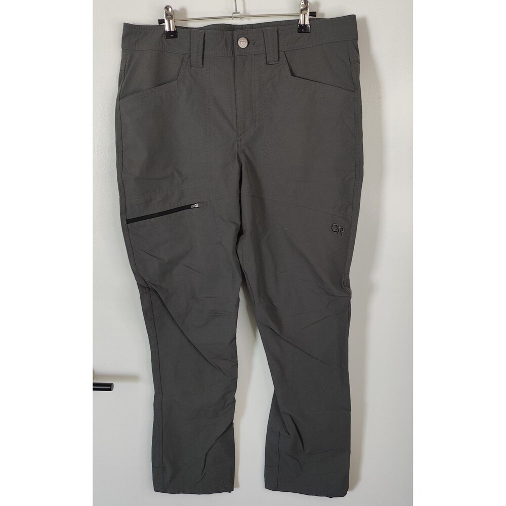Outdoor Research Voodoo Pants Mens 34x31 Gray Hiking Stretch Cargo Pocket (A)